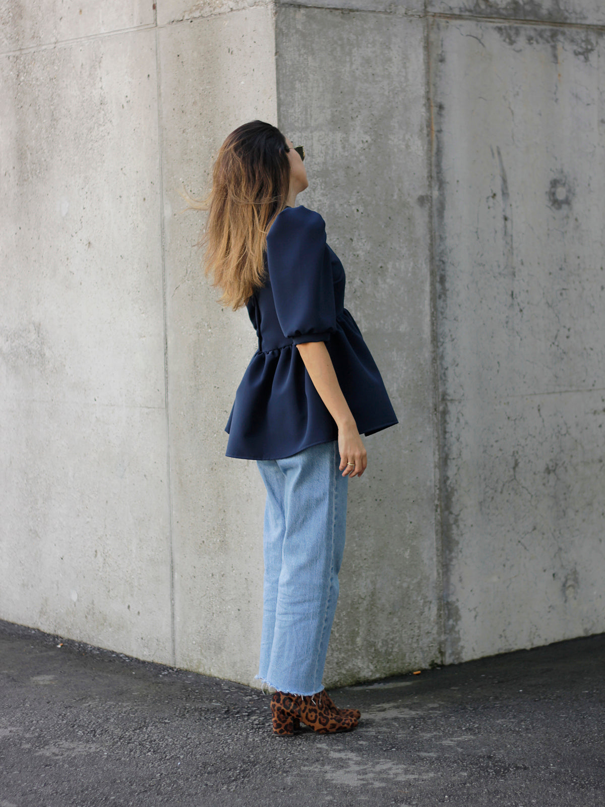 Mary Blouse | Navy Blue