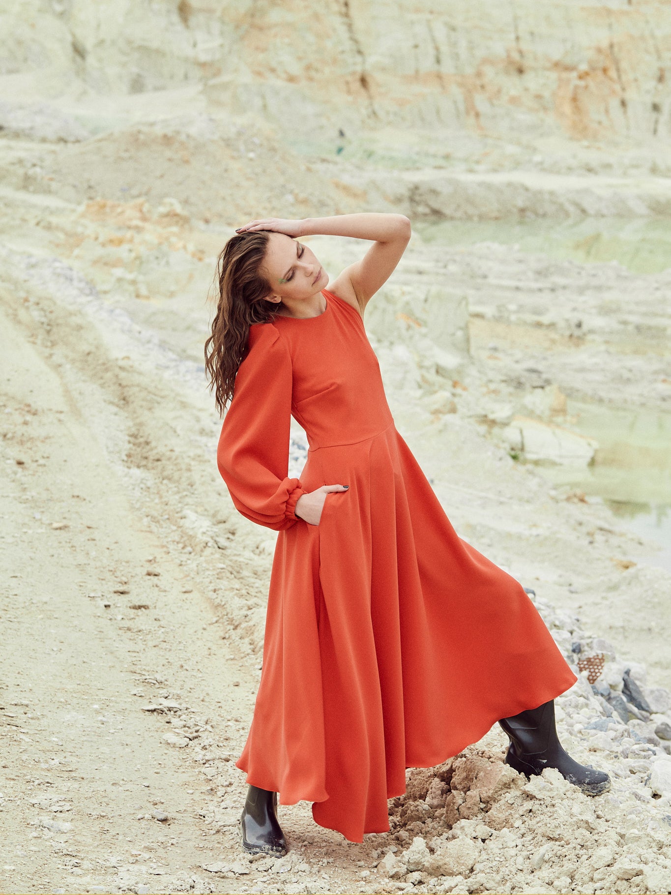Vestido Julia | Laranja-coral