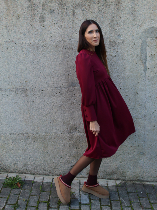 Vestido Mary | Bordeaux